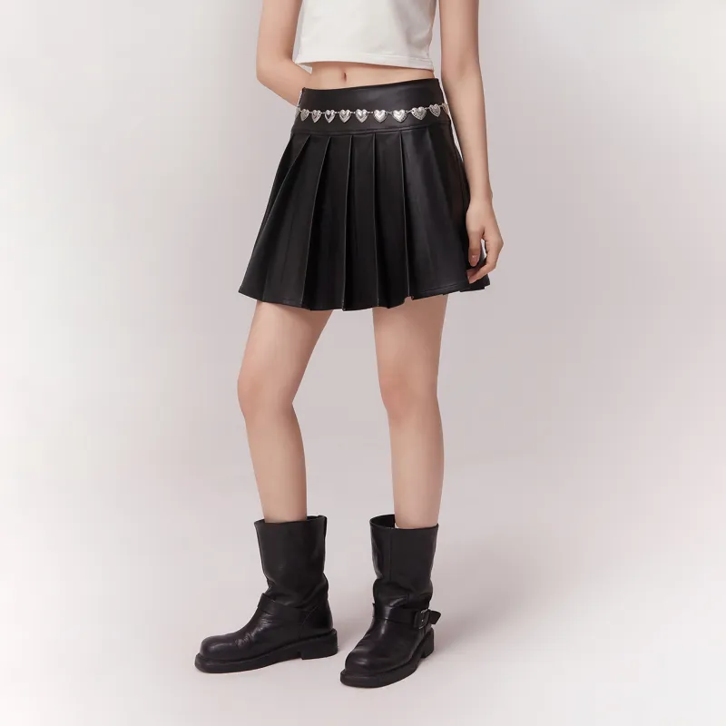 CHUU Casual Short Skirts Women's Black-2
