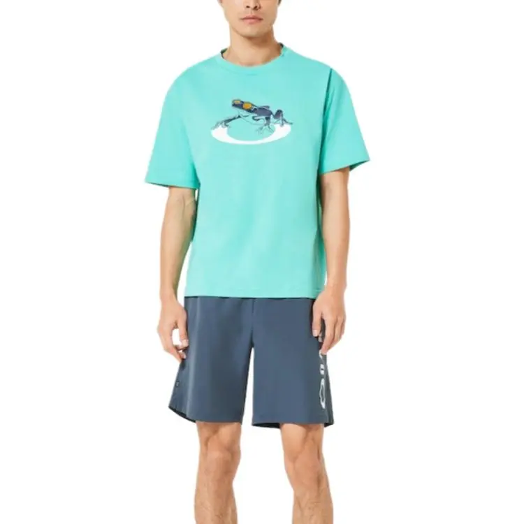 Oakley T Shirt Men's Aqua Green-3