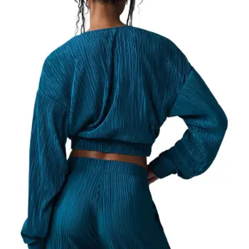 Alo Yoga Cropped Micro Plisse Jacket Women's