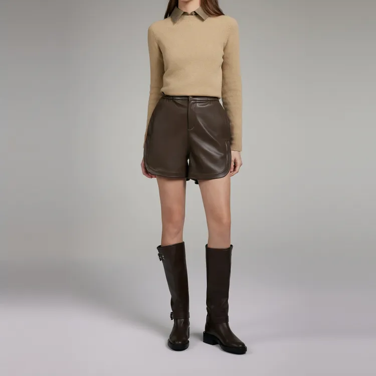 ELLE Casual Shorts Women's Coffee-3