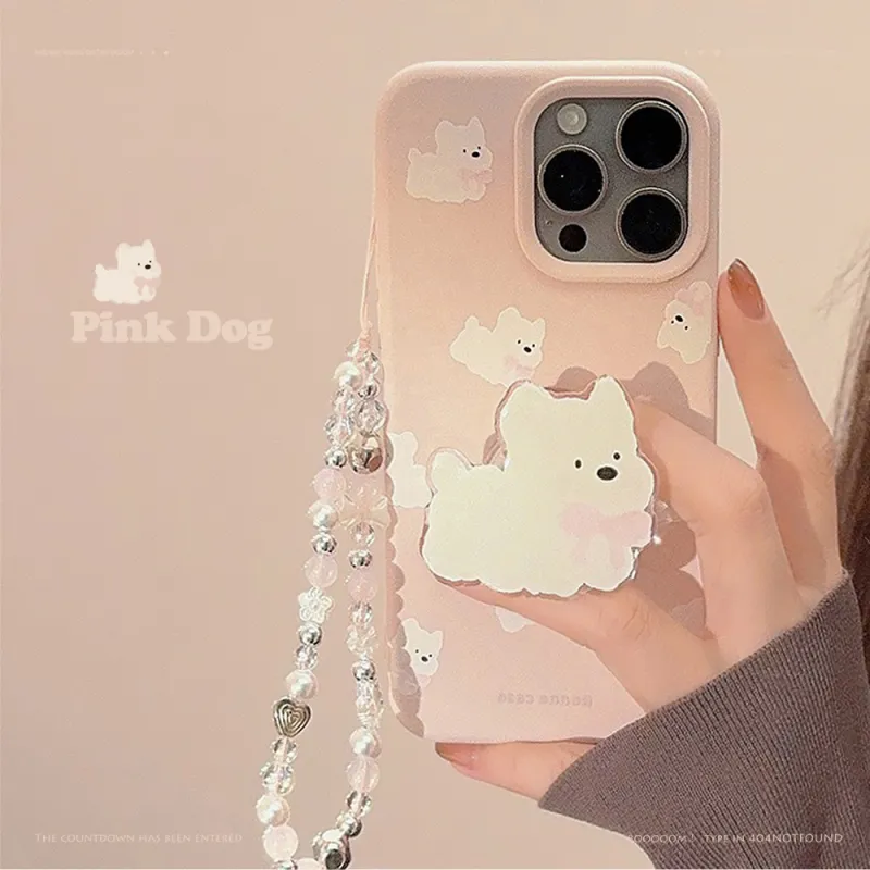 Cuttlefish Grid TPU Material Cute West Highland White Terrier Phone Case Compatible With Apple 16/15/14/13/12/11-2