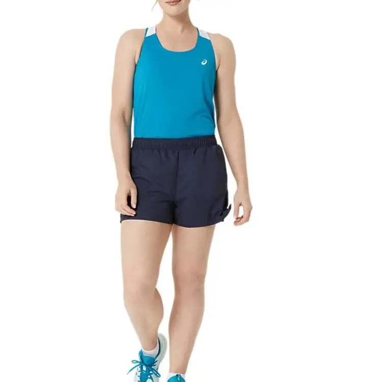 Asics COURT TANK Tank Tops Women's Cyan/Bright White-3