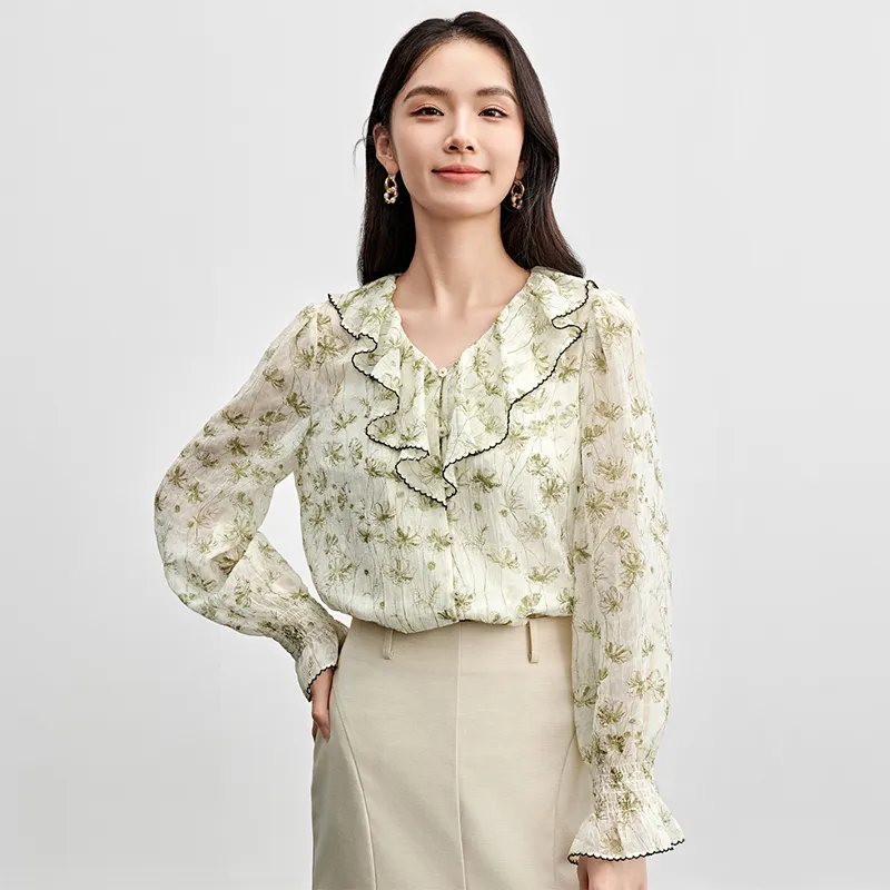 SENTUBILA Shirt Women's Water Mist Green-4