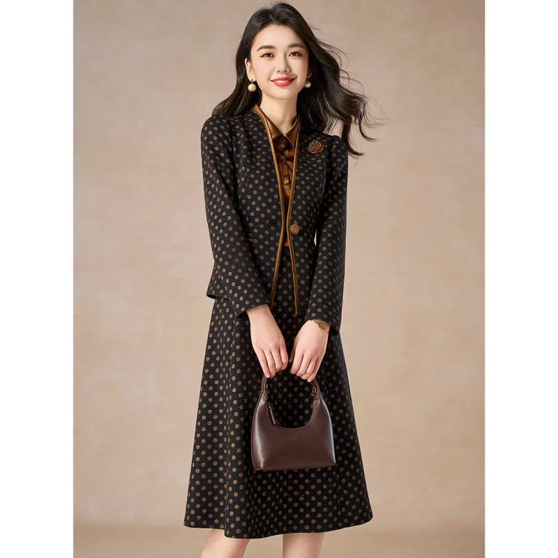Mylan Two Piece Skirt Sets Women's Black-5