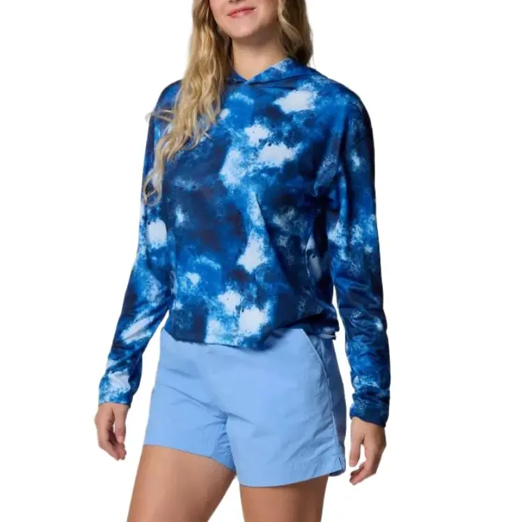 Columbia PFG Solar Stream Sweatshirt Women's Blue Sea Blessing-2