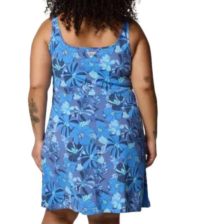 Columbia PFG Freezer Sleeveless Dress Women's Blue Bell Tropical-1