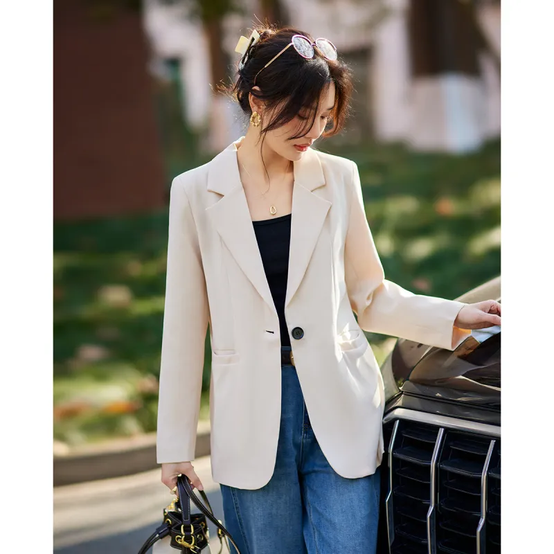 TERRE BLEUE Spring Fall Winter Business Suit Loose Fit Women's-3