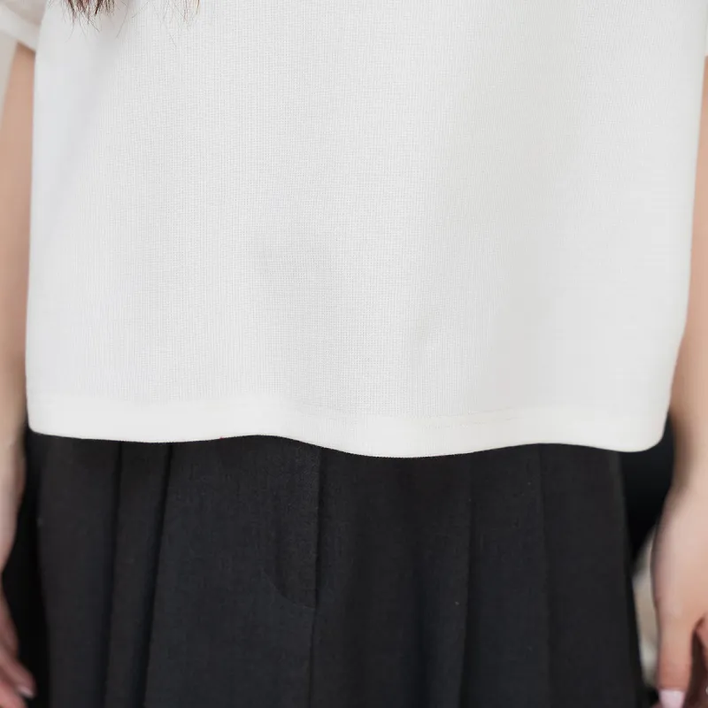 FAWENXIANGZI T Shirt Women's White-6