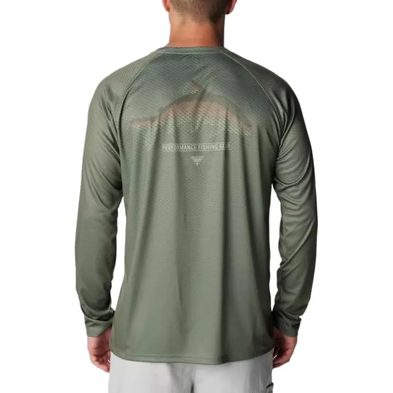 Columbia PFG Super Terminal Tackle T-Shirt Men's Green-1