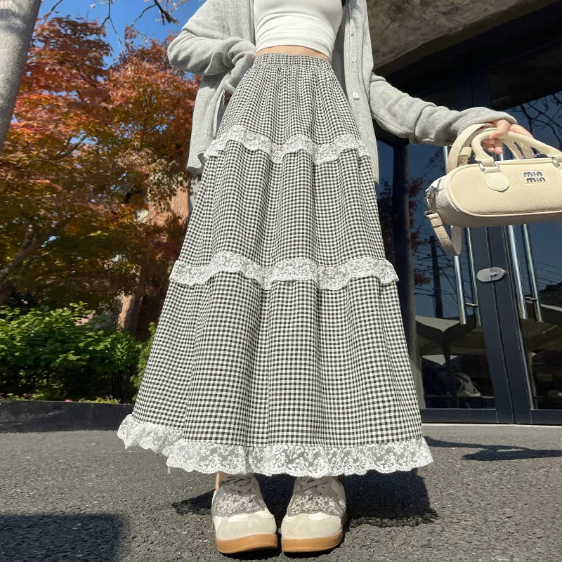 XIANSINIAO Casual Long Skirt Women's-3
