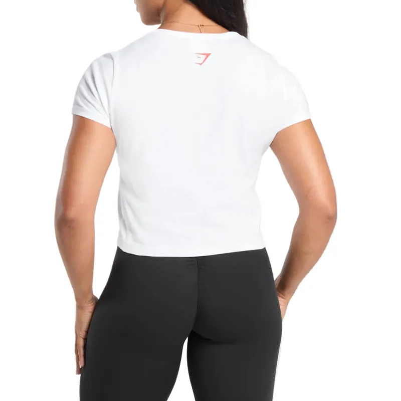 GYMSHARK Regular T Shirt Women's White-2