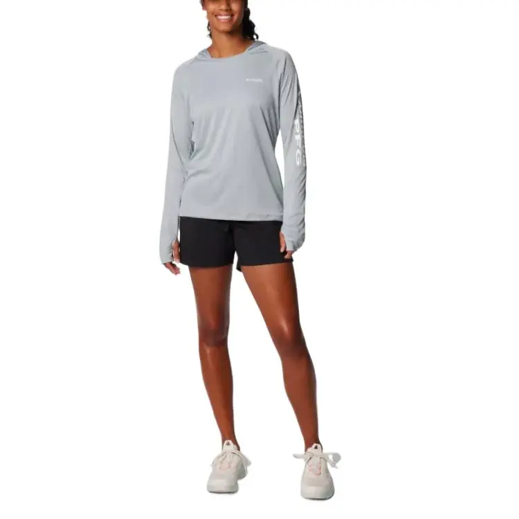 Columbia PFG Tidal Tee Raglan Sleeve T-Shirt Women's Fragmented Blue-3