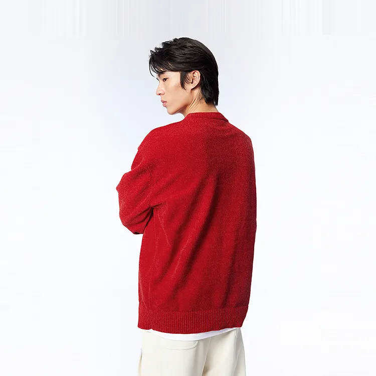 PEACEBIRD MEN Sweater Unisex Red-4