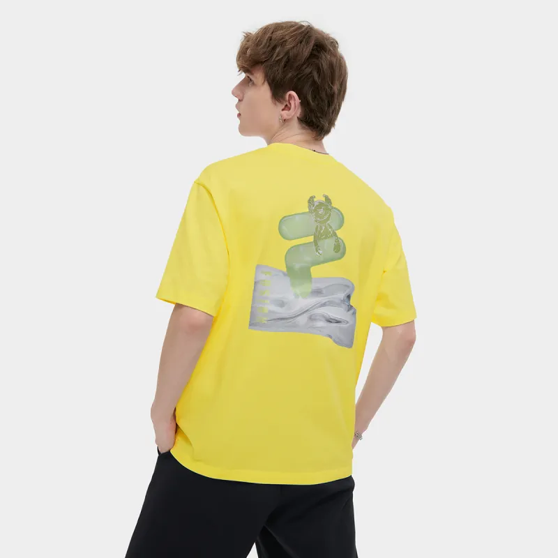 FILA FUSION T Shirt Unisex Yttrium Gold-5