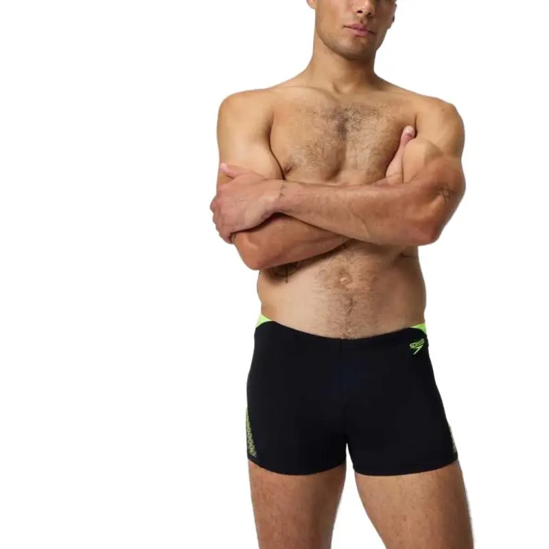 Speedo HyperBoom Splice Swimming Shorts Men's Black Green-3