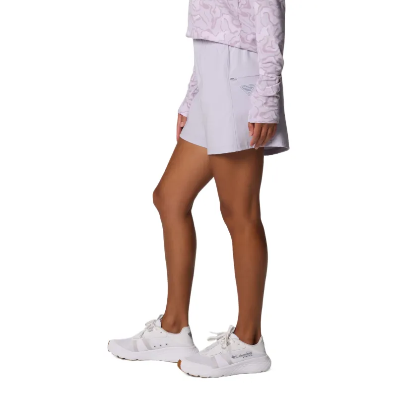 Columbia PFG Uncharted Casual Shorts Women's Light Purple-2