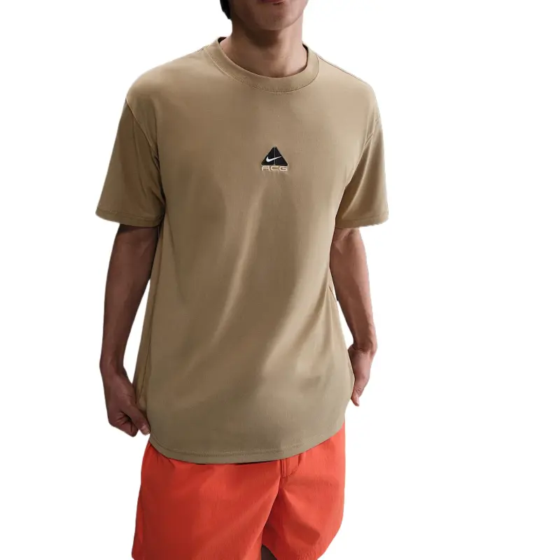 Nike T Shirts Men Khaki-2