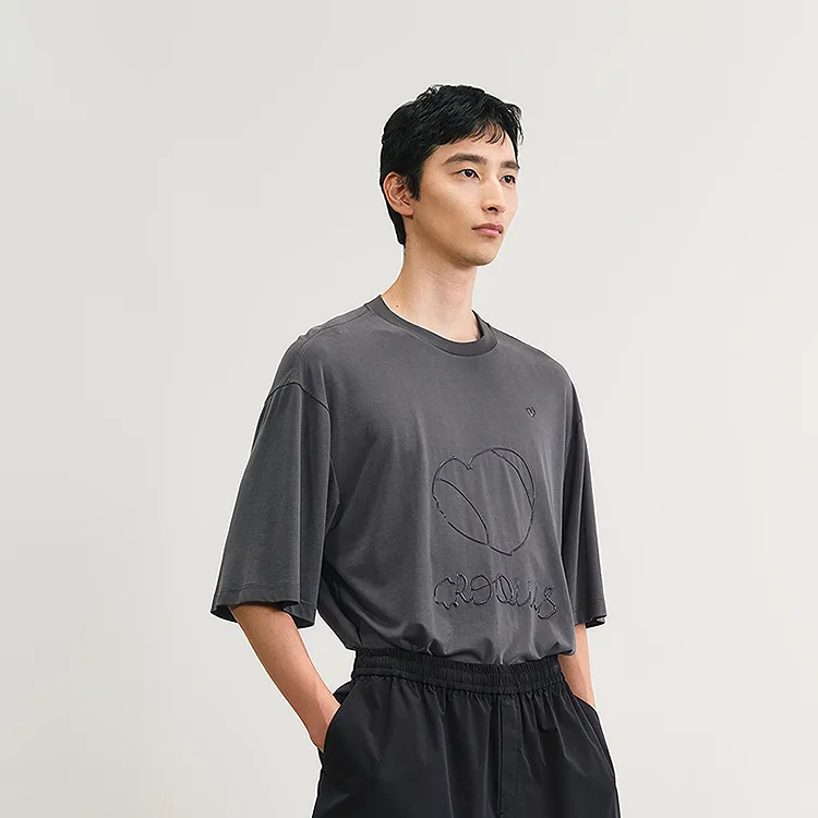 CROQUIS T Shirts Men 046 Cast Iron Gray-4