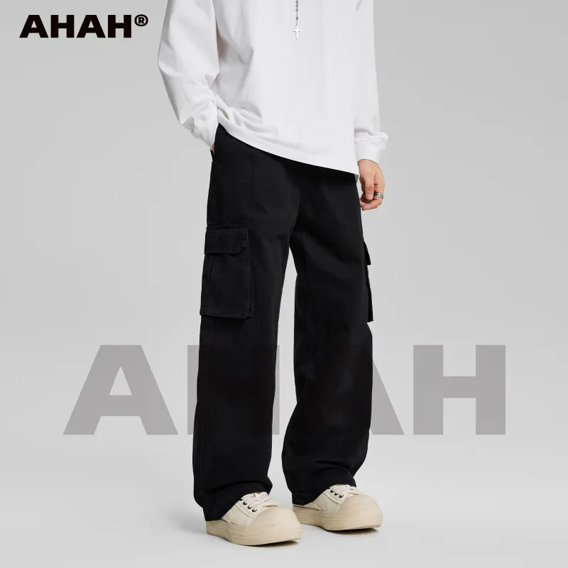 AHAH Casual Pants Men Black-5