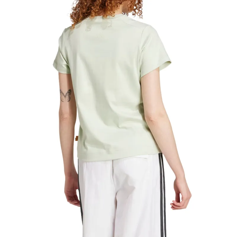 Adidas Regular T Shirt Women's Linen Green-2