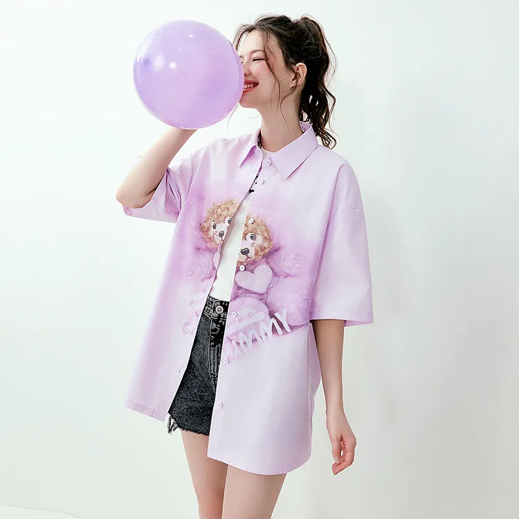 LEDIN Shirts Women's Purple In Stock-2