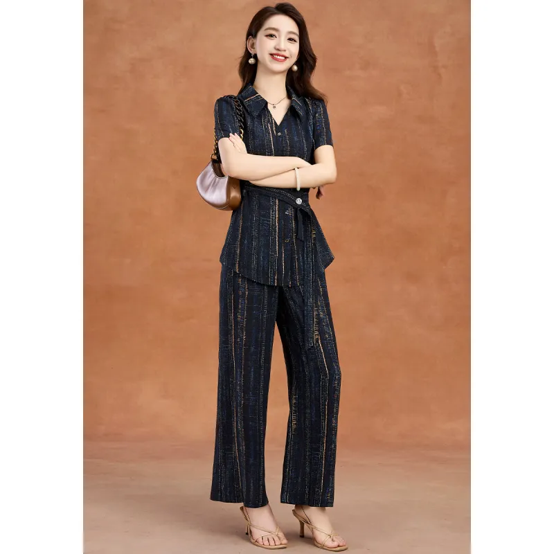 Mylan Casual Suits Women's Navy Blue Collection Brand, Stay Updated With Activity Alerts-4