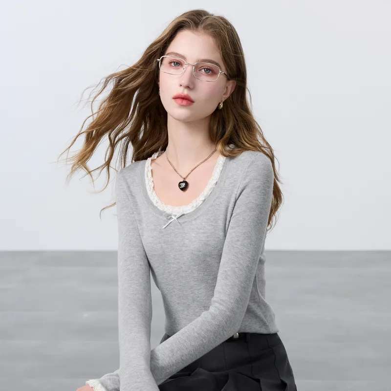 3COLOUR Knitwear Women's Heather Gray-5