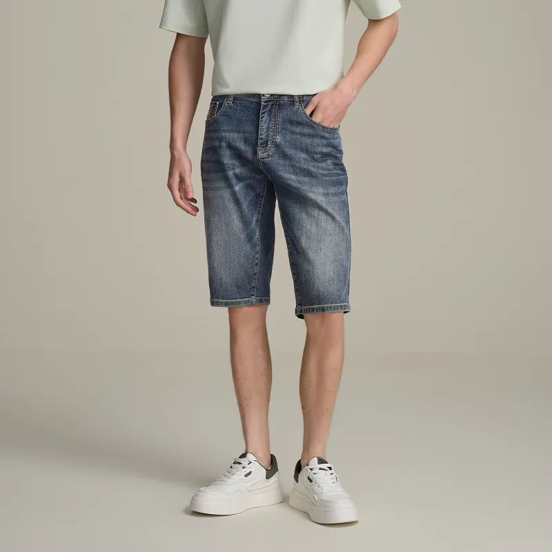 HLA Denim Shorts Men's Blue Gray Ox Transition Color Medium 06-2