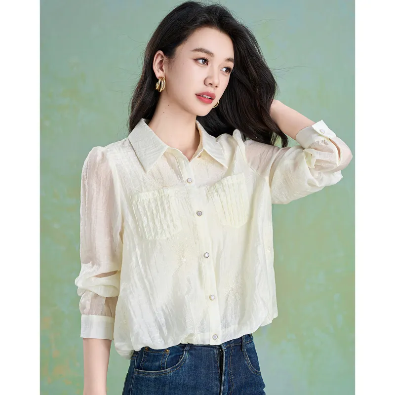 Mylan Shirts Women's Beige-3
