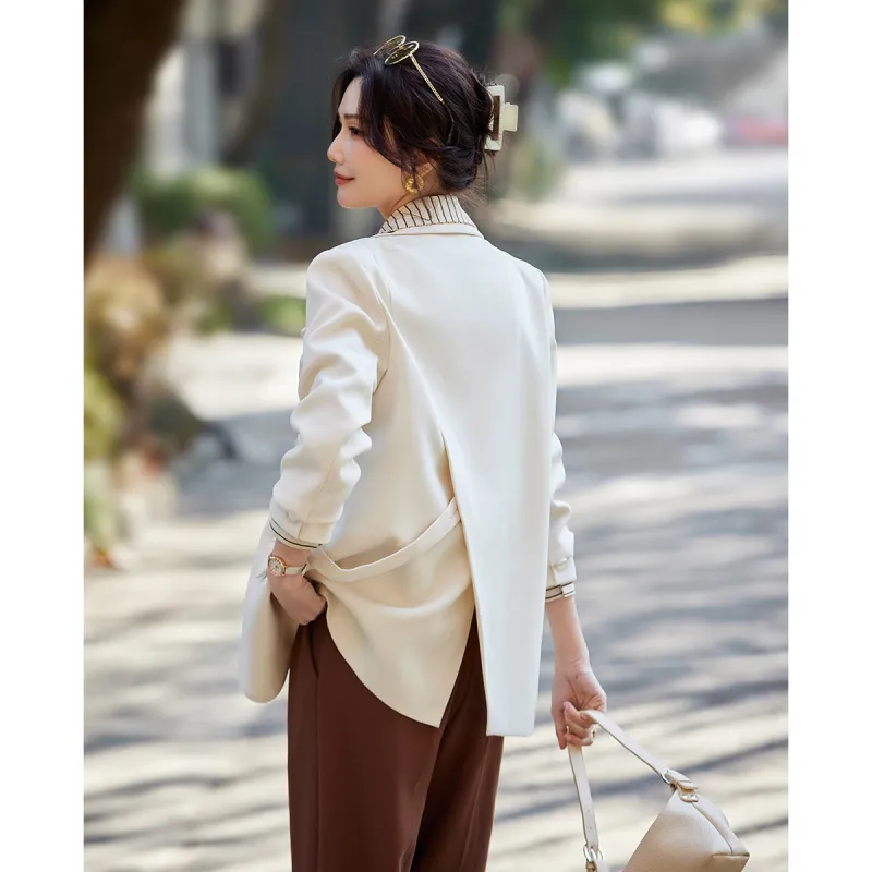 TERRE BLEUE Spring Fall Business Suit Loose Fit Women's-5