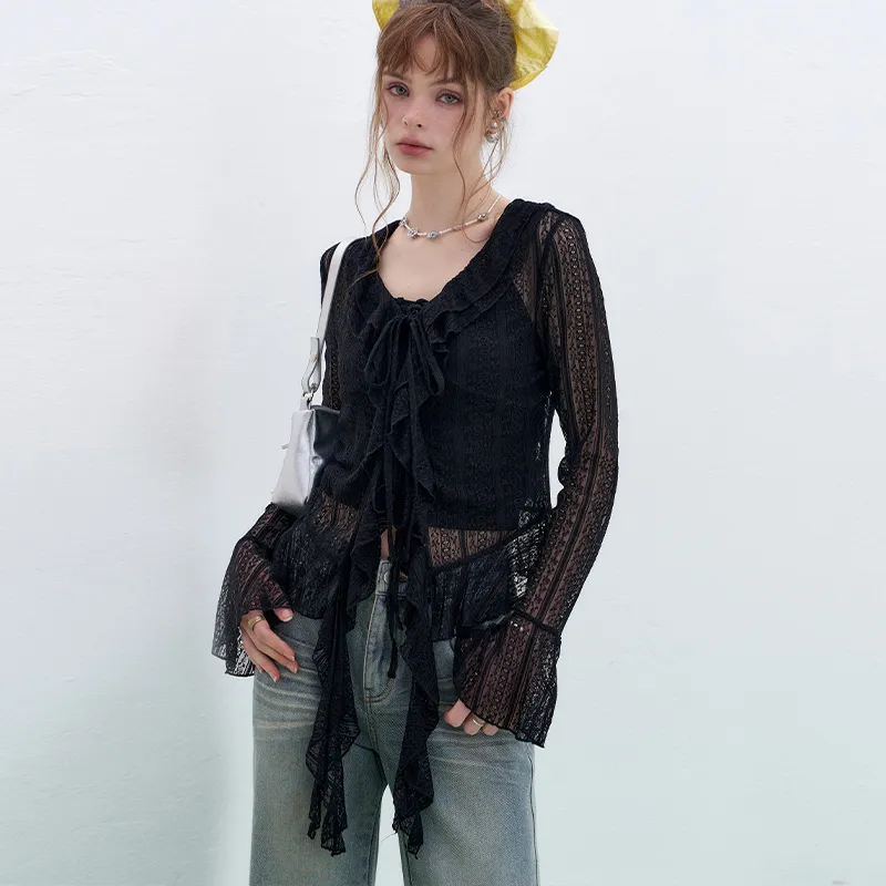 ELF SACK Chiffon Shirts Women's-3