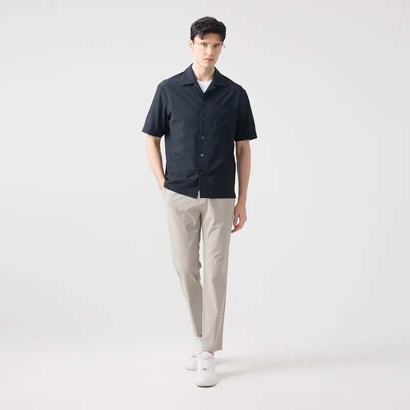 DIDIBOY Shirts Men Blue Plaid-4
