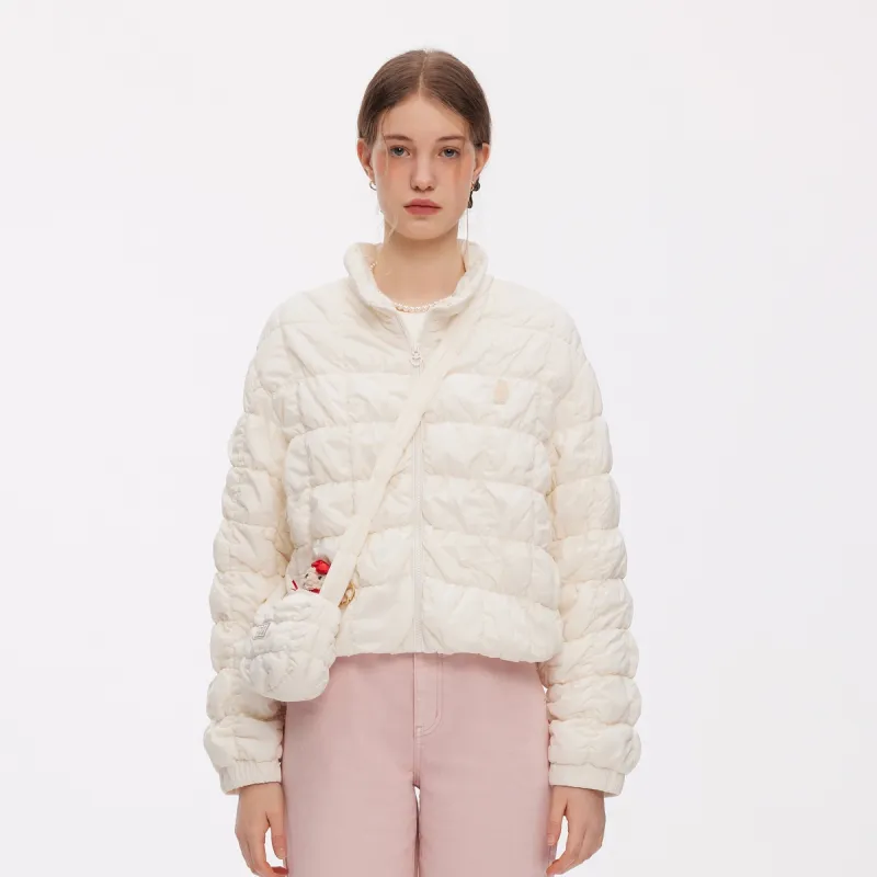 Teenie Weenie Puffer Jacket Women's Ivory White-4