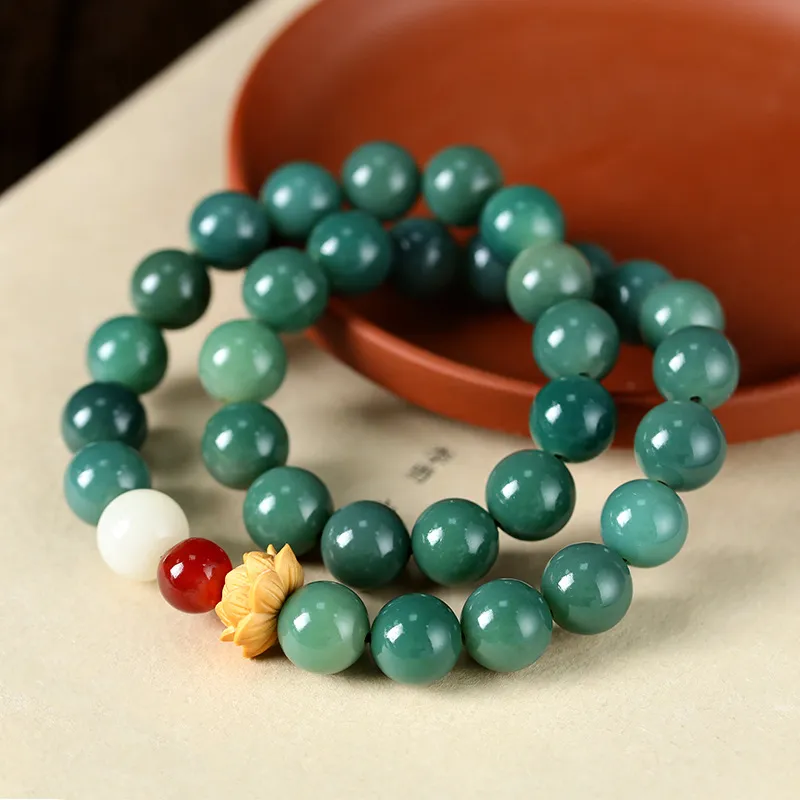 SHUZHUO White Jade Bodhi Bracelets Unisex-3