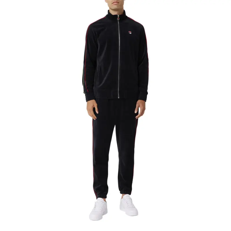 FILA Deverall Velour Casual Pants Unisex Black-4