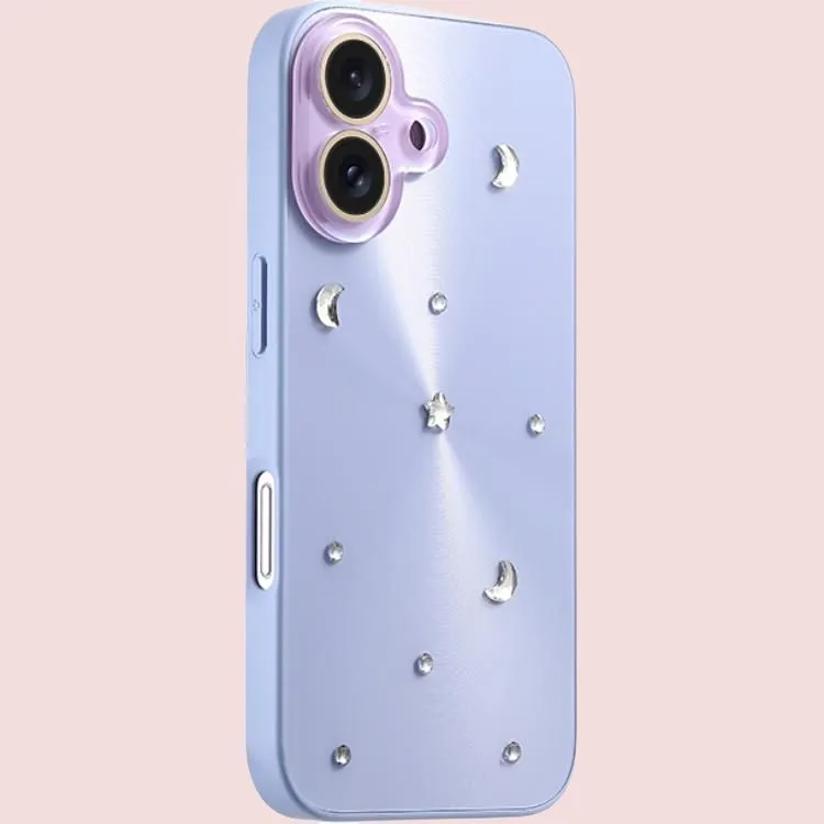 Sopi Acrylic Material Aurora 3D Effect Moon Stars Phone Cases Compatible With IPhone 16/15 Pro Max/Apple 13/14 Pro/Max-8