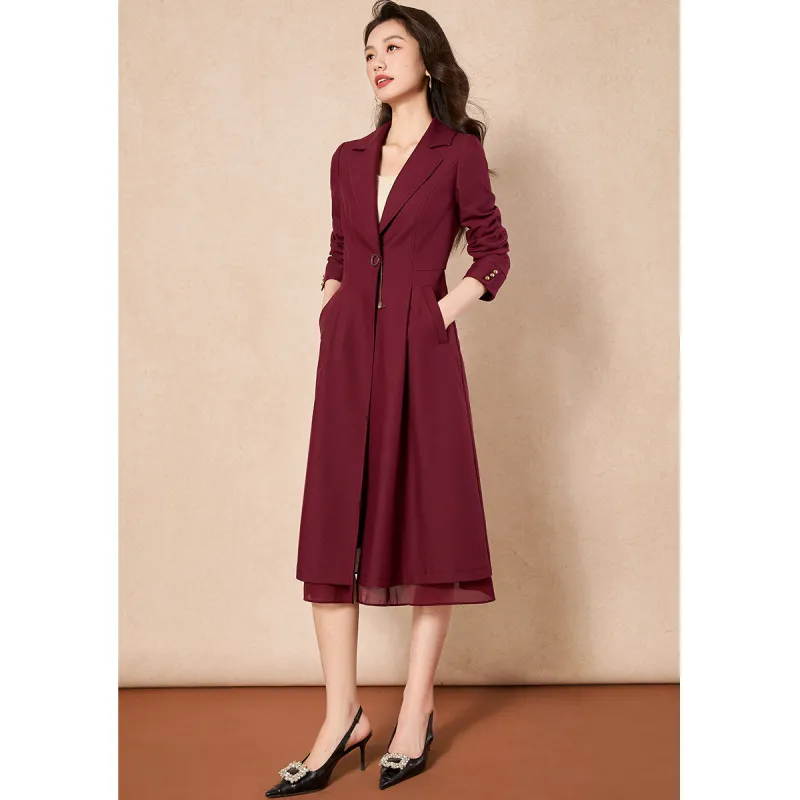 Mylan Trench Coat Women's Fuchsia-3