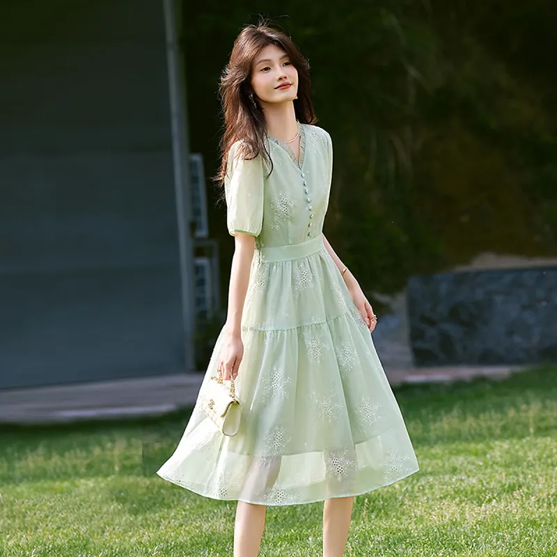 A Paradise For Awakening Short Sleeved Dress Women's-5