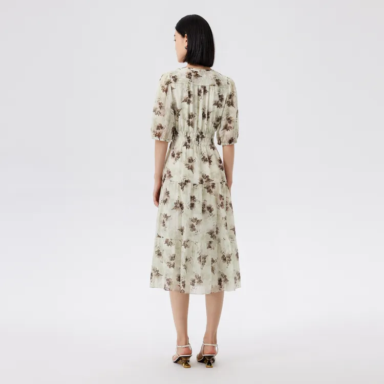 SHUIYUNJIAN Short Sleeved Dress Women's-5