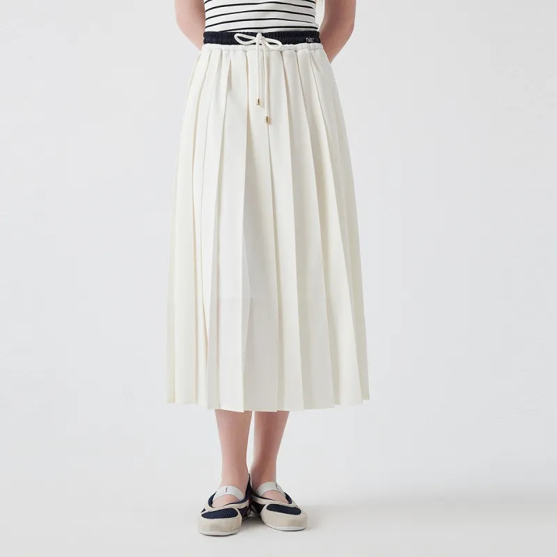 Teenie Weenie Casual Long Skirt Women's Ivory White-1
