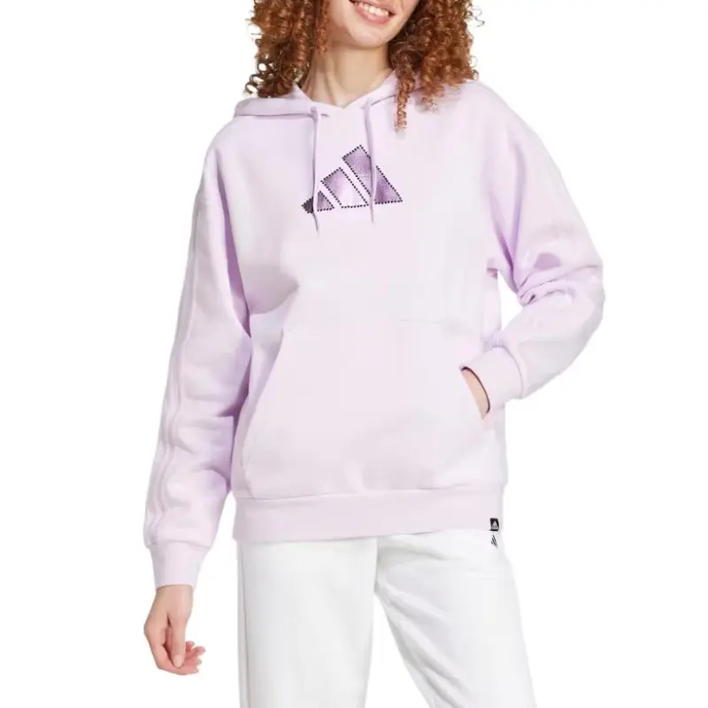 Adidas Free Shipping With AdiClub Holiday Graphic 3 Stripes Oversized Hoodie-3