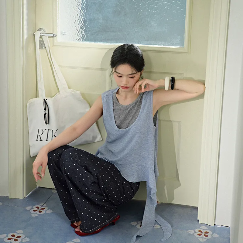 KUOSE T Shirts Women's Light Blue-5