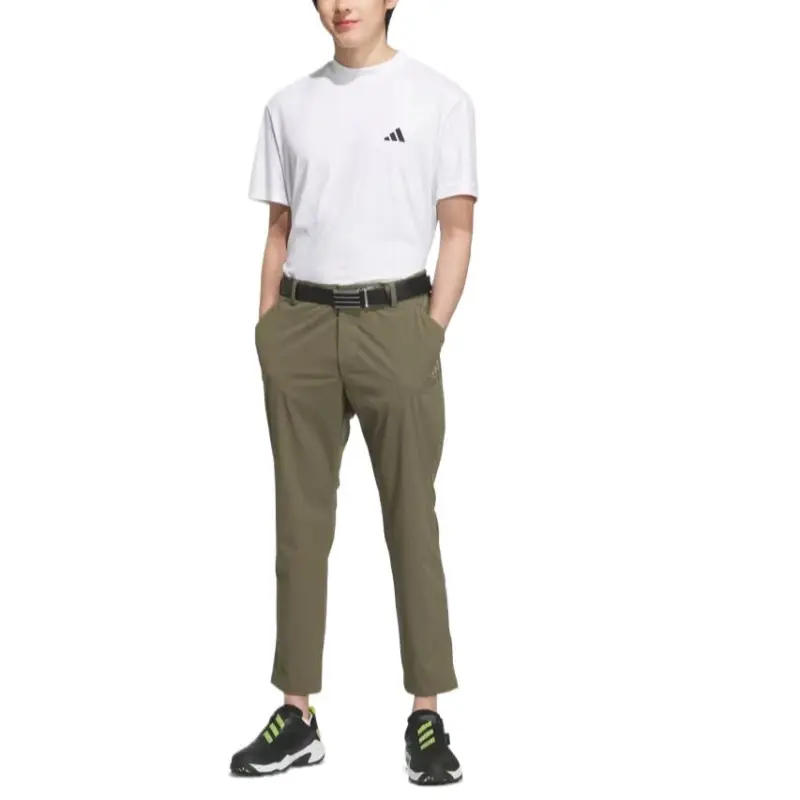 Adidas SS25 Golf Casual Pants Men's Olive Green-3