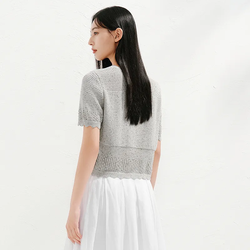 JZ. ANNAKRO Knitwear Women's Light Gray-3