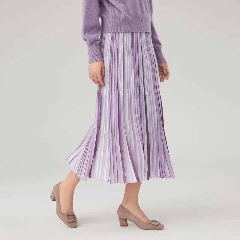 OVV Casual Short Skirts Women's Light Purple Splicing A1-3