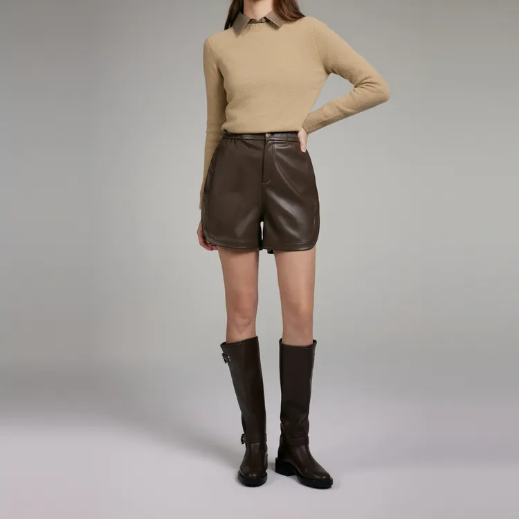 ELLE Casual Shorts Women's Coffee-5