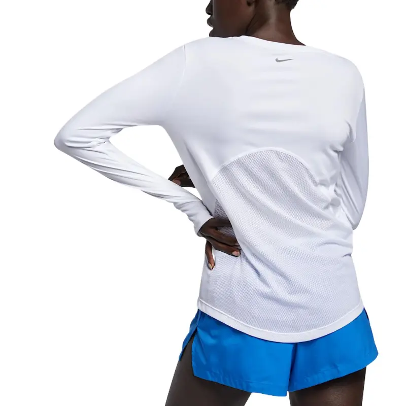 Nike MILER Drop Shoulder Sleeve T Shirt Women's White-1