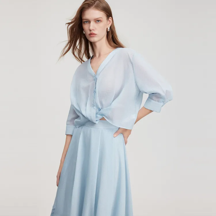 ELLE Shirts Women's Blue-2