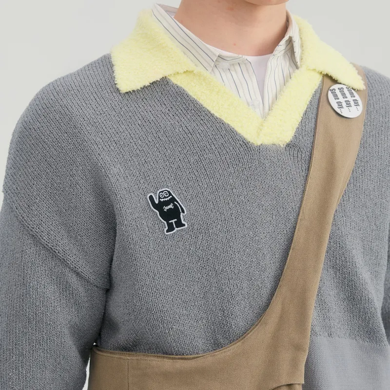 MYSAMESAME Sweater Unisex Gray In Stock-4