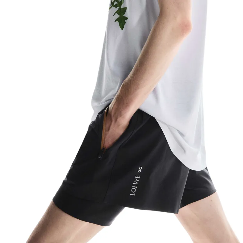 On x LOEWE Performance Sports Shorts Men's Black-2